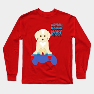 Adorable Newborn Baby Puppies Long Sleeve T-Shirt